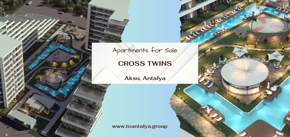 Antalya Aksu'da Cross Twins Sitesinde satılık lüks daireler