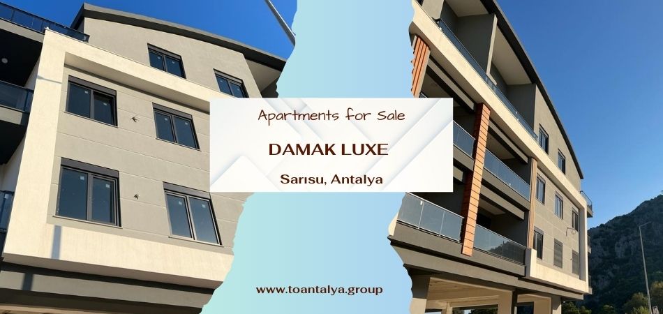 Duplex apartment for sale in “Damak Luxe” compound in Sarısu Neighborhood in Konyaaltı, Antalya