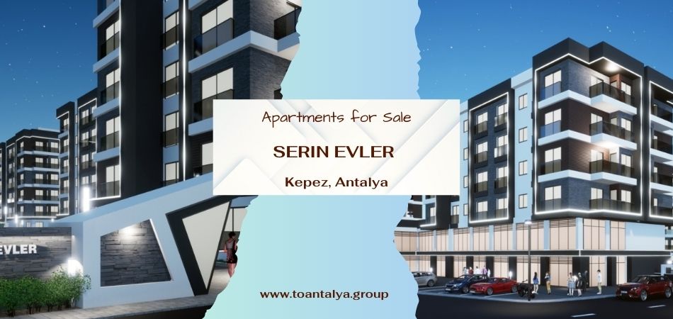 Apartments and shops for sale within the Serin Evler complex in Kepez