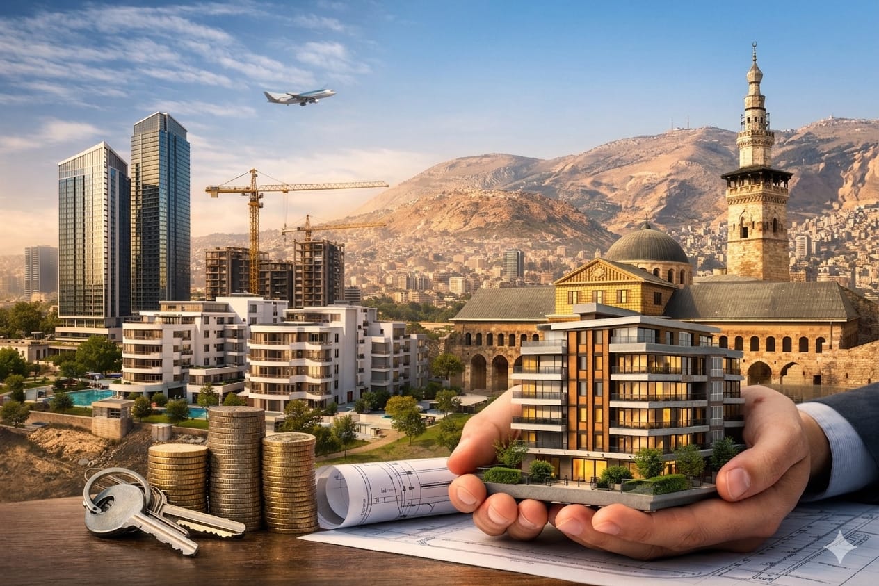 العقارات في سوريا 2026: بوابة الاستثمار الاستراتيجي وعمود إعادة الإعمار
