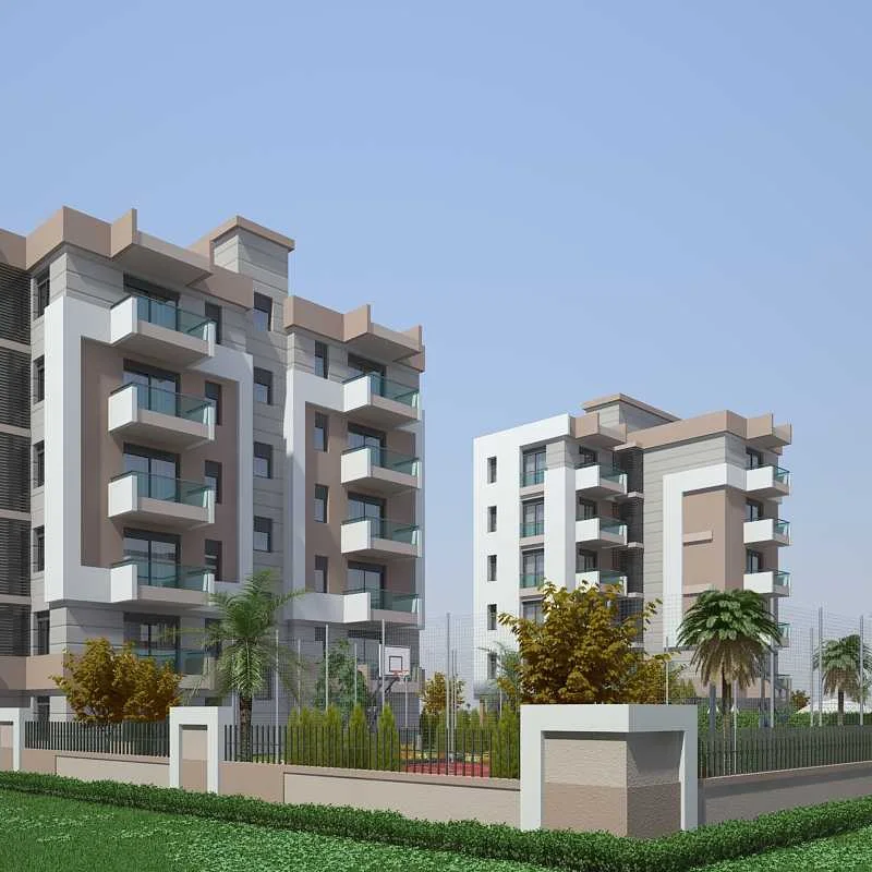 Apartments with sea views for sale in installments in Antalya Altintas within the Colden Stone complex